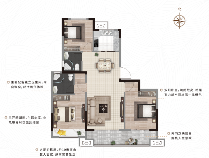 約116㎡三房兩廳兩衛